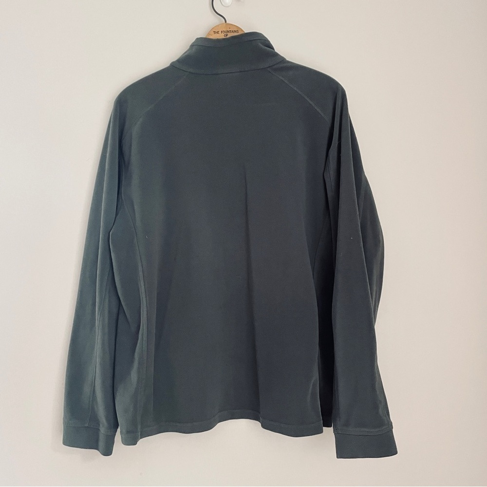L. L. Bean Quarter Zip Pullover Fleece Grey Gray Large - Picture 5 of 5